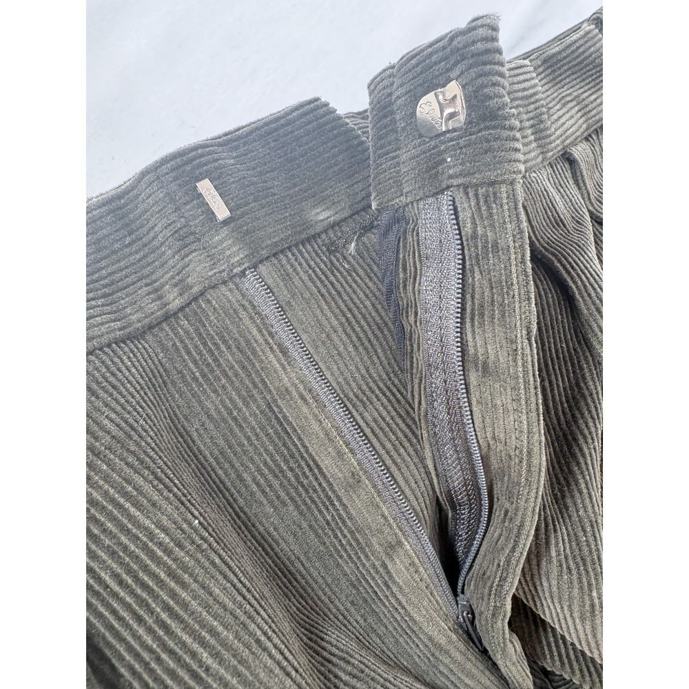VTG Lands' End Corduroy Pants 30 Regular Men's (Cropped? READ) Olive Green Pants - Picture 6 of 10